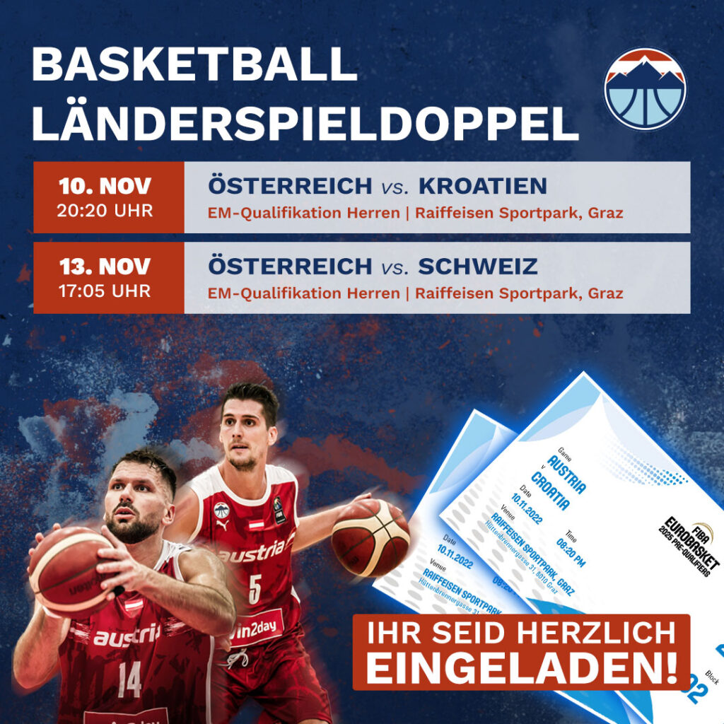 Basketball Nationalteamspiele in Graz -Ticketing Special