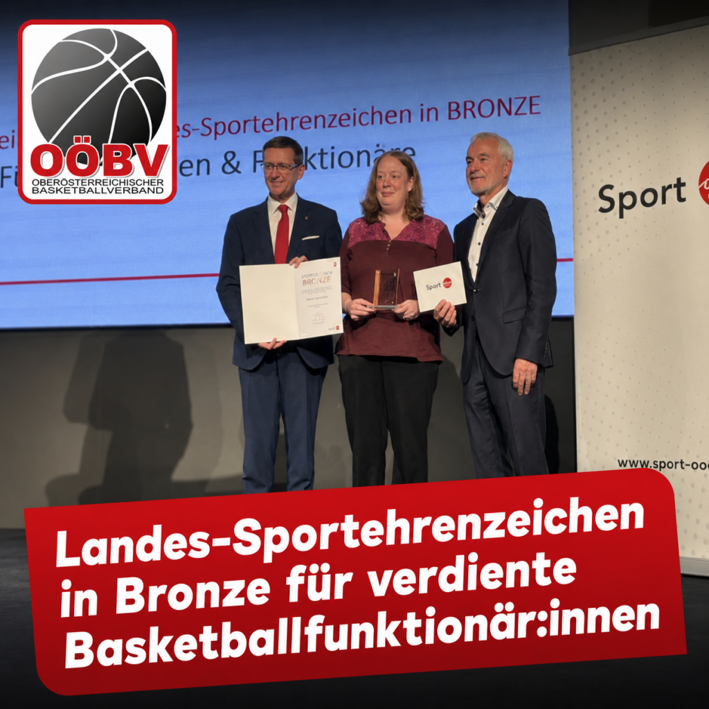Landes-Sportehrenzeichen in Bronze für verdiente Basketballfunktionär:innen
